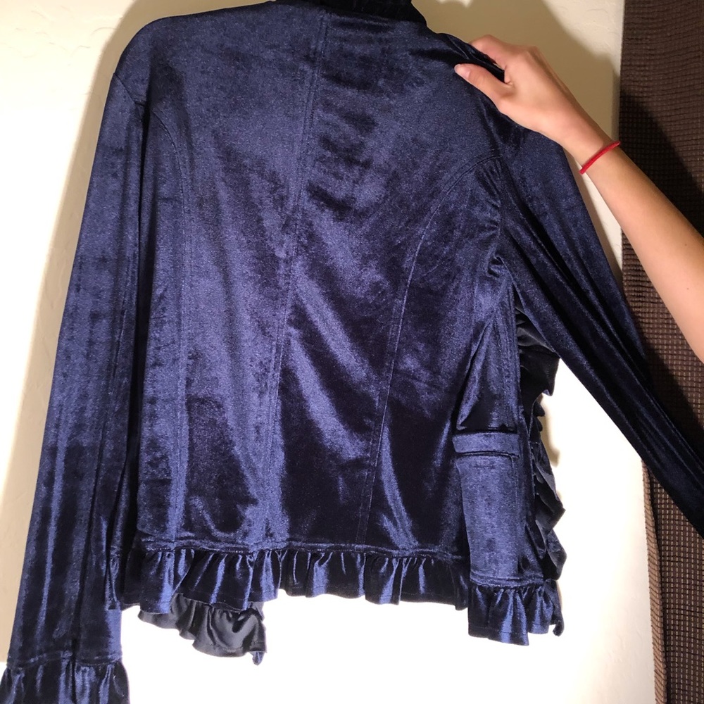 Blue velvet jacket